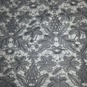 Embroidered  Lace Fabric for Wedding Lace Bridal Elegant Dress French Guipure Lace by the yard- 1 Yard 52 inches wide