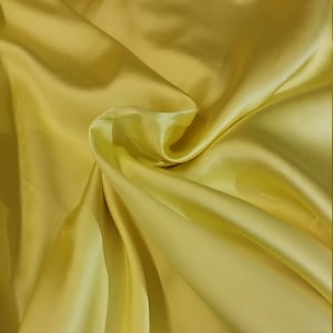 Yellow  Mikado/Zibelline  Fabric. 60&quot; Wide Mikado Fabric is a unique blend makes this fabric soft & Gives Structure to  Dress.