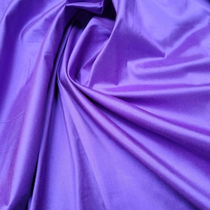 Purple  color 100% silk Shantung fabric  usable for draperies & Appearel, 54&quot; wide.    Sold by the yard. For interior designers and decorati