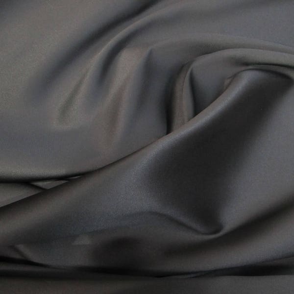 Black Poly Mikado/Zibelline  Fabric. 60" Wide Mikado Fabric is a unique blend makes this fabric soft & Gives Structure to  Dress.