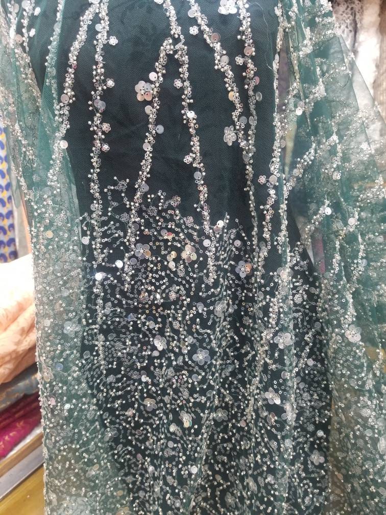 Hand beaded elegantly Beading This gorgeous sheer dress | Etsy