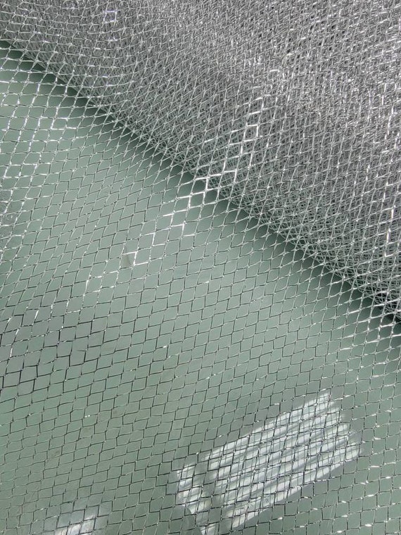 Metallic Mesh Fabric Silver 64 Wide Usable for Fashion Designers Costumes,  Accessories and Interior Designing. 