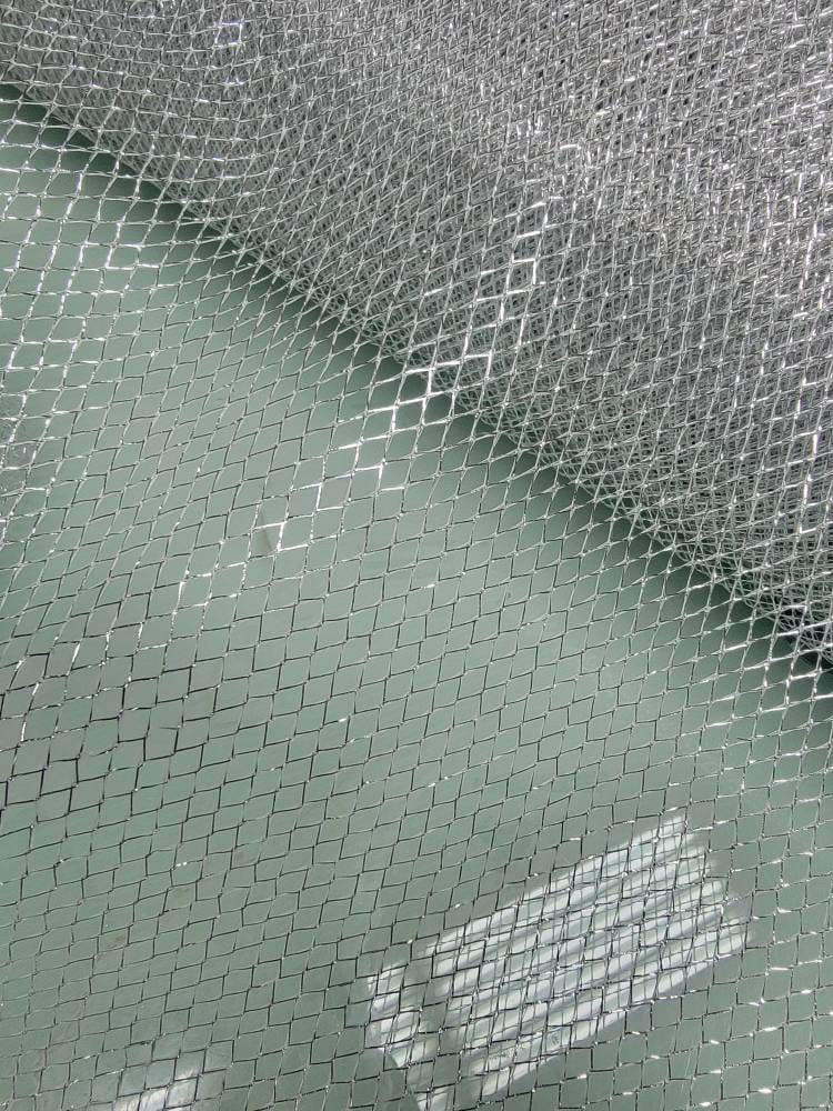 Metallic Mesh Fabric Silver 64