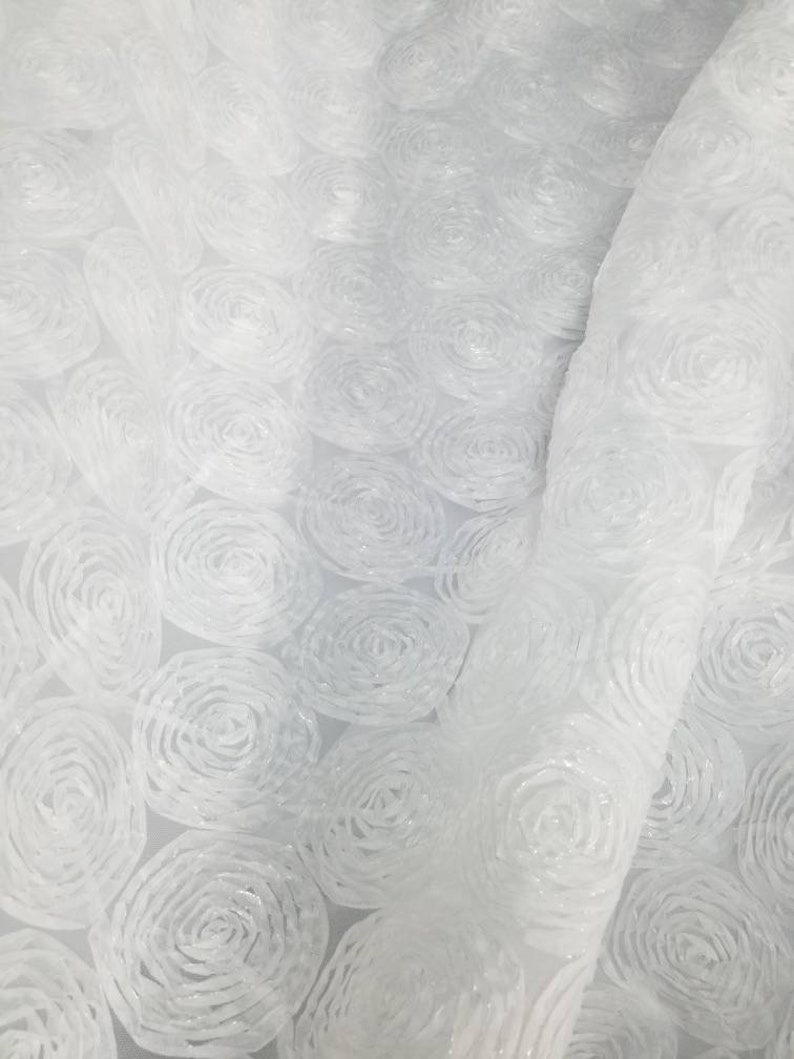 White Resette Bridal Fabric Usable for Apparel,accessories and Interior ...