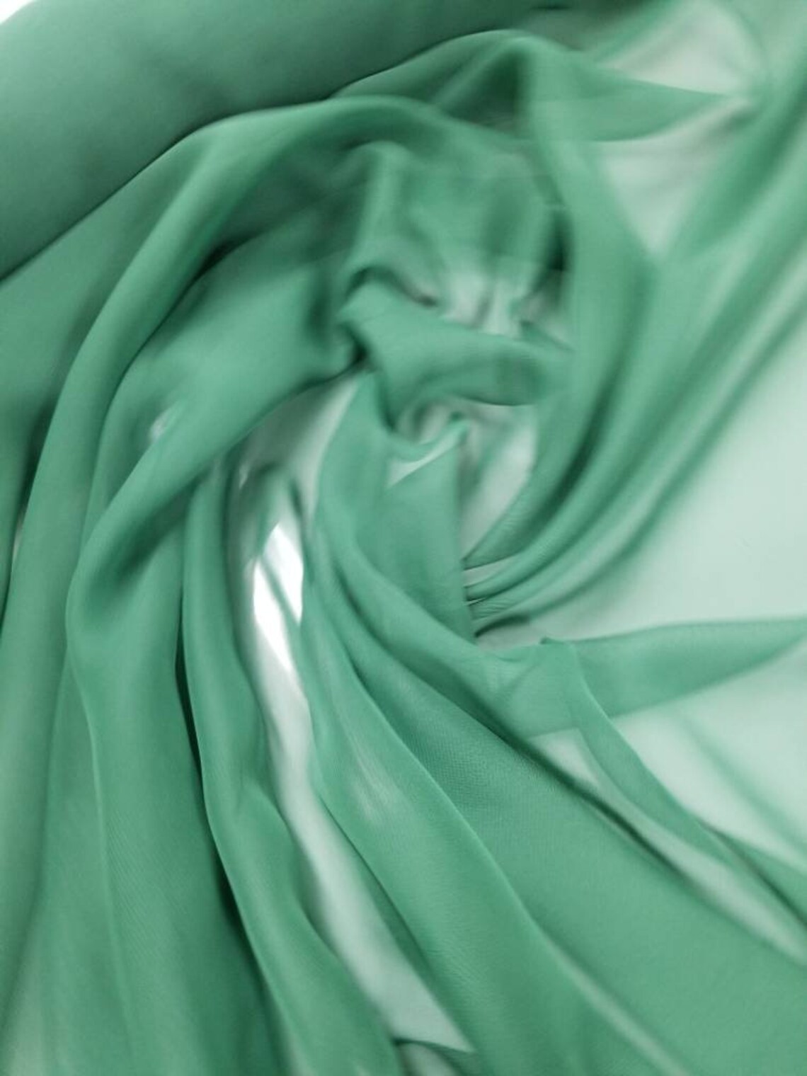 Emerald Green Color Chiffon 45