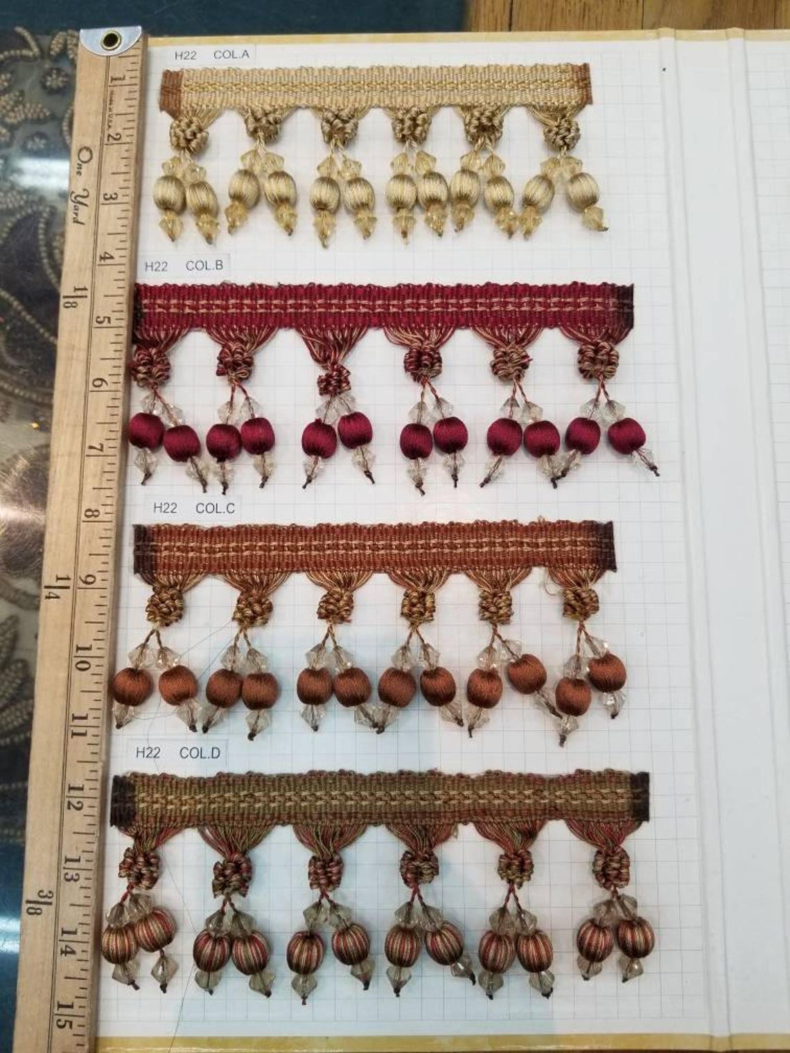 Beaded Tassel Trim Sold by the Yard Usable for Tassel Fringe Etsy Canada