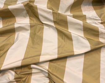 100% silk taffeta stripe useable for interior & clothing, 54" wide sold by the yard.