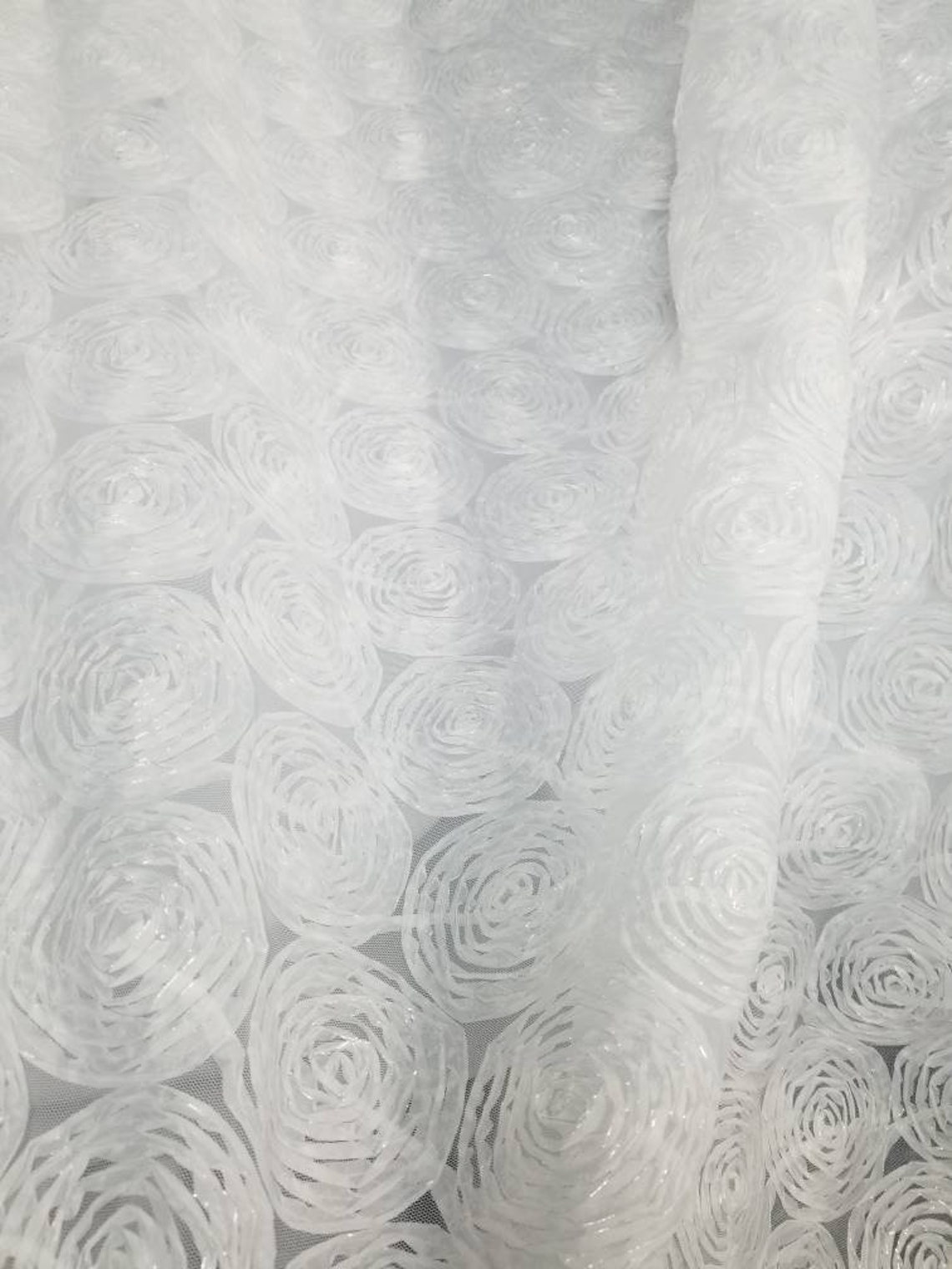 White Resette Bridal Fabric Usable for Apparel,accessories and Interior ...