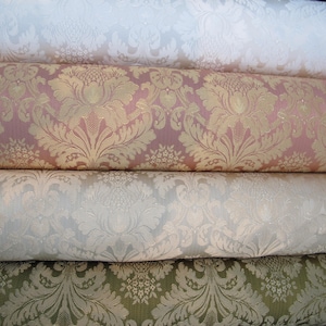 Damask Jaquard  Brocade for Upholstry/ Drapery Fabric 110&quot; wide by the yard  Minimum order 18 yards