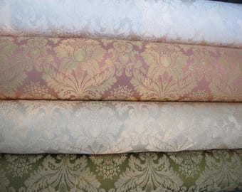Brocado de damasco jacquard para estofamento/tecido para cortinas 110" de largura por jarda Pedido mínimo 18 jardas
