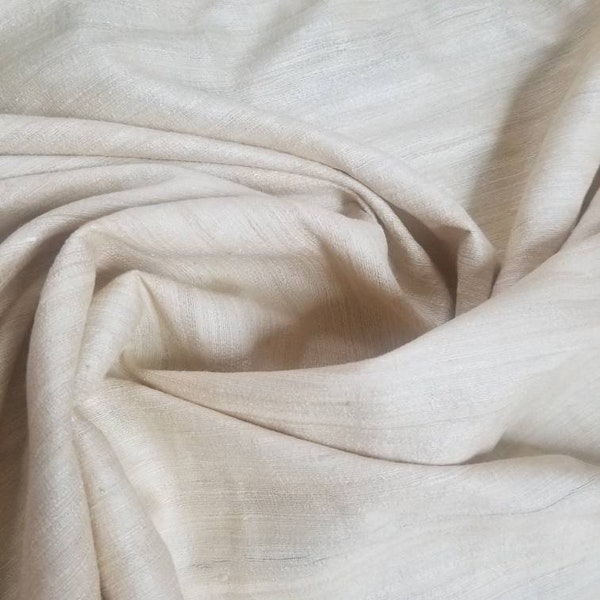 100% Silk ( Matka silk, TG silk) hand woven  usable for apparel accessories and interior designs.  54" wide.