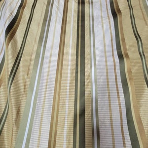 100% silk taffeta stripe usable for draperies & Appearel, 54&quot; wide.    Sold by the yard.