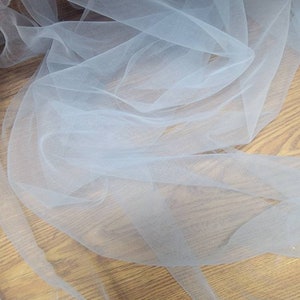 Super fine soft Baby blue  color  color Tulle/Mesh 60&quot; wide sold by the yard usable for Apparel and interior designing.