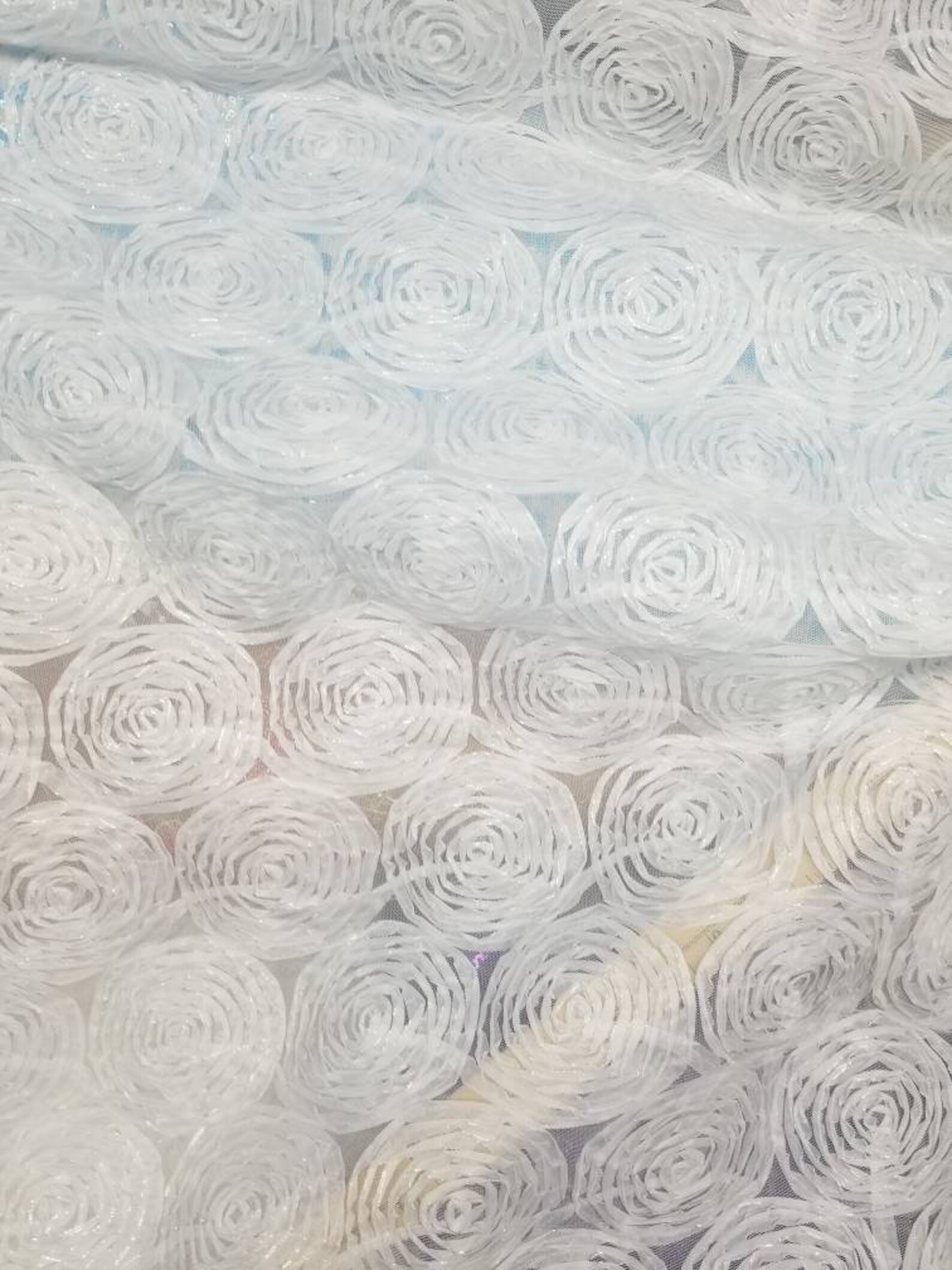 White Resette Bridal Fabric Usable for Apparel,accessories and Interior ...