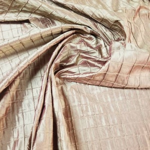 100% Silk Shantung  irredescent Pintuck  usable for interior accessories decorating and for clothing. 54&quot; wide sold by the yard.