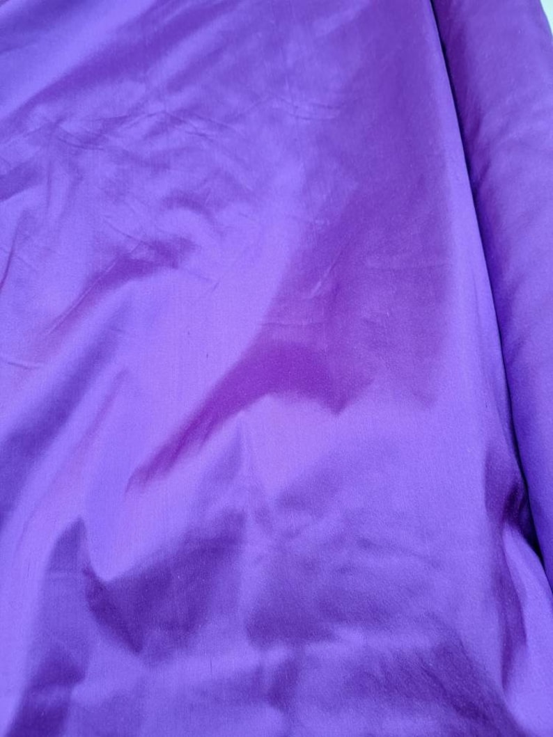 Black Purple Silver 34 Silk Shantung