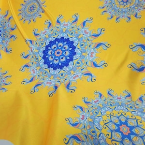 Soft charmeuse floral  digitally printed fabric from top designer fashion brand soft light texture