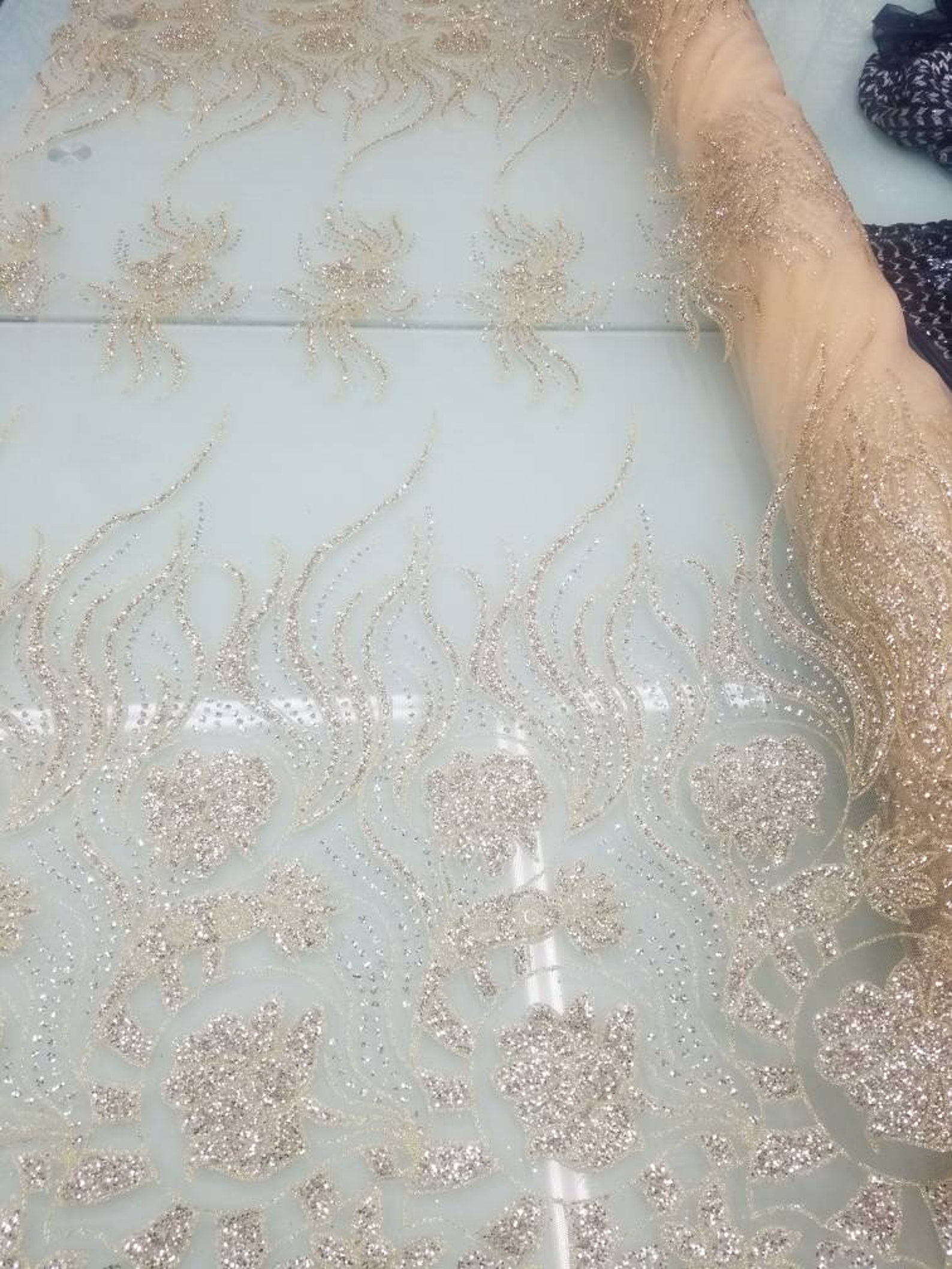 Glitter Metallic Fabric Usable for Decoration and Apparel. Etsy