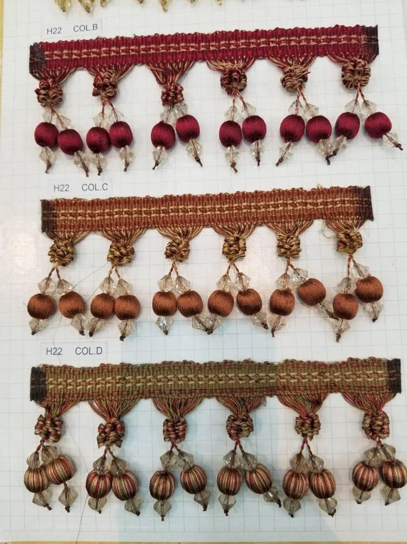 Beaded Tassel Trim Sold by the Yard Usable for Tassel Fringe Etsy