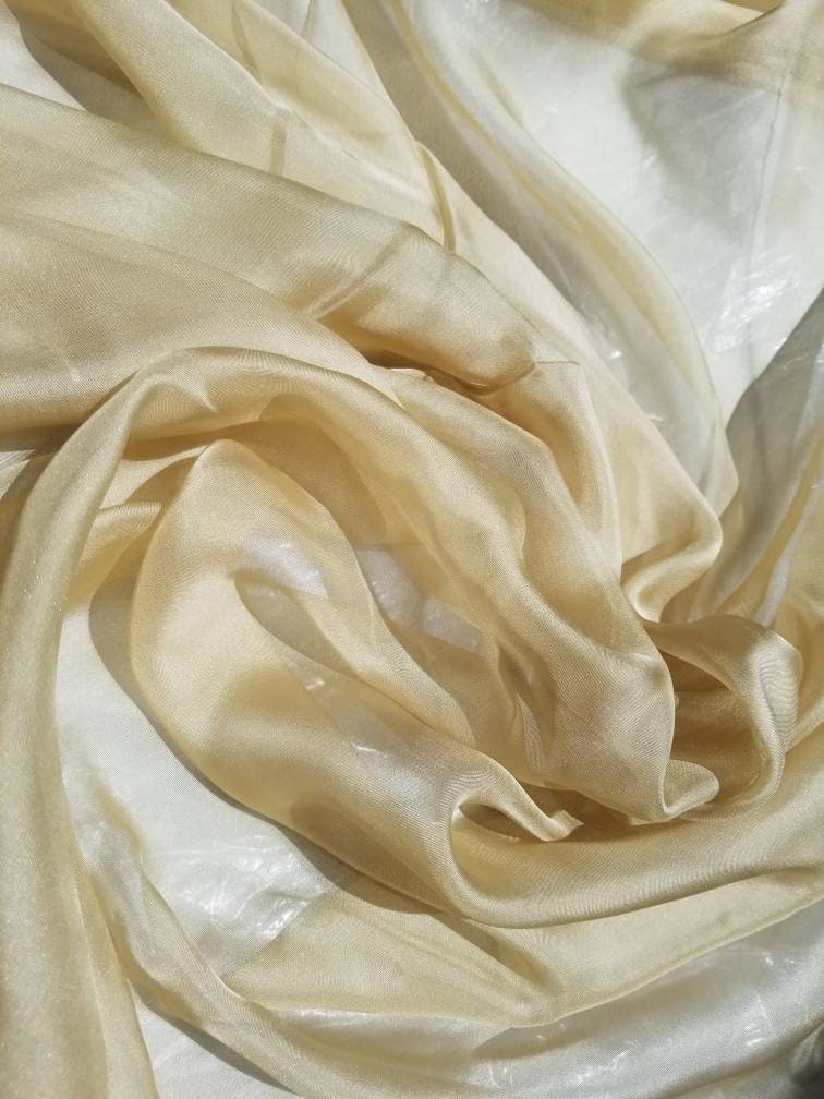 画材 Green gold chiffon Olive Gold Cationic Chiffon Fabric 58'' PRICE PER METER - Etsy