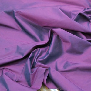 Amethyst Color 100% Silk Shantung  finely woven, medium weight silk fabric. 54&quot; Wide Sold by the Yard.