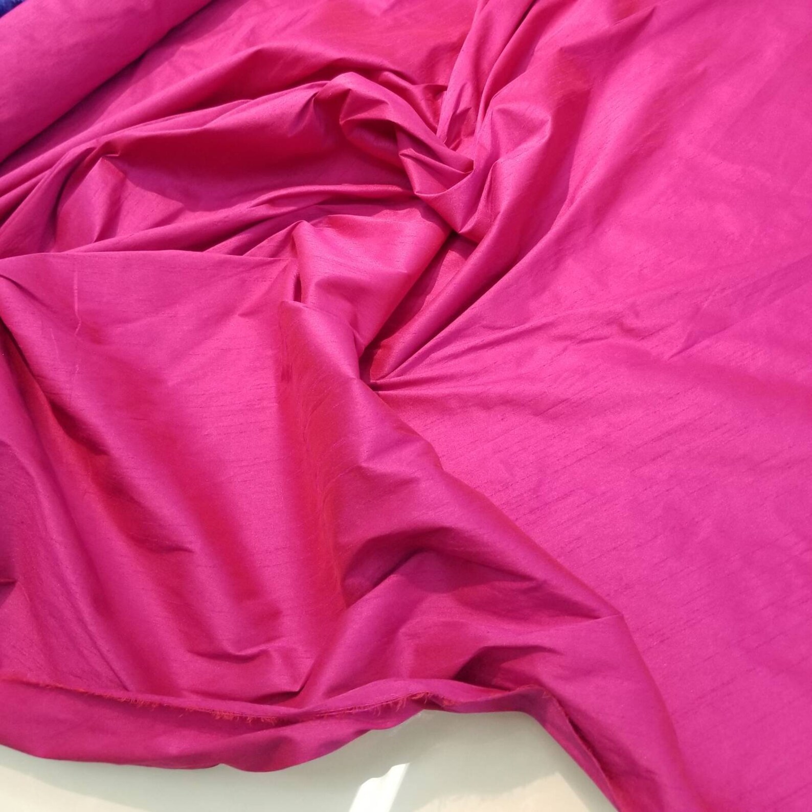 Fuchsia Color Shantung/dupioni Fabric. 54 Wide. Shantung - Etsy
