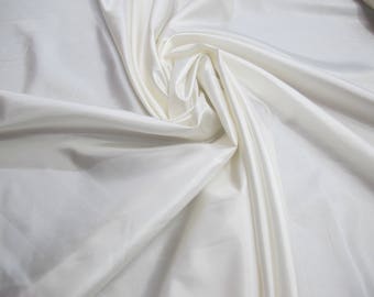 Off white color 60" Polyester China Silk Lining  solf by the yard, minimum order 6 yards.
