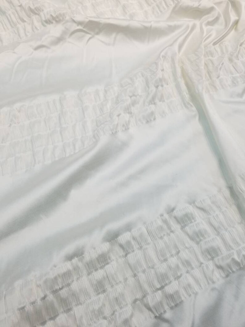 White Gray 359 Striped Silk Shantung main image 1