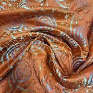 Handcrafted beautiful Chinese silk/rayon  brocade with mettallic thread  thread work used for Clothing and accessories and interior designs