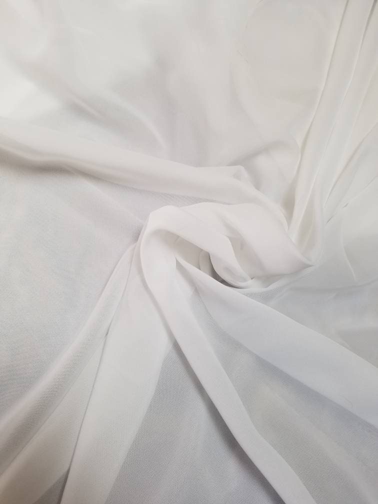 White Chiffon 54 Wide. Usable for Apparel and Interior - Etsy