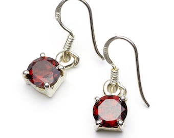 Boucles d'oreilles de citrine, bijoux d'argent,