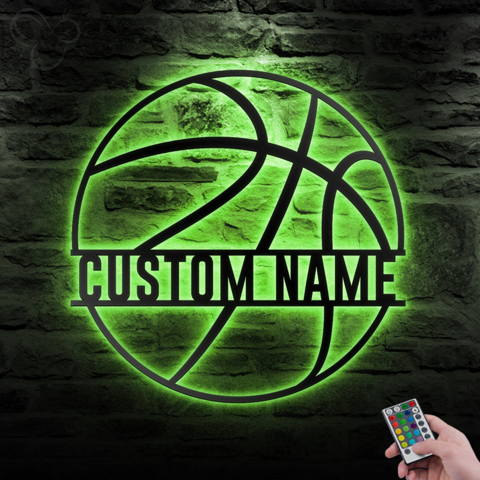 Custom Basketball Metal Wall Art With Led Lights Personalized Etsy