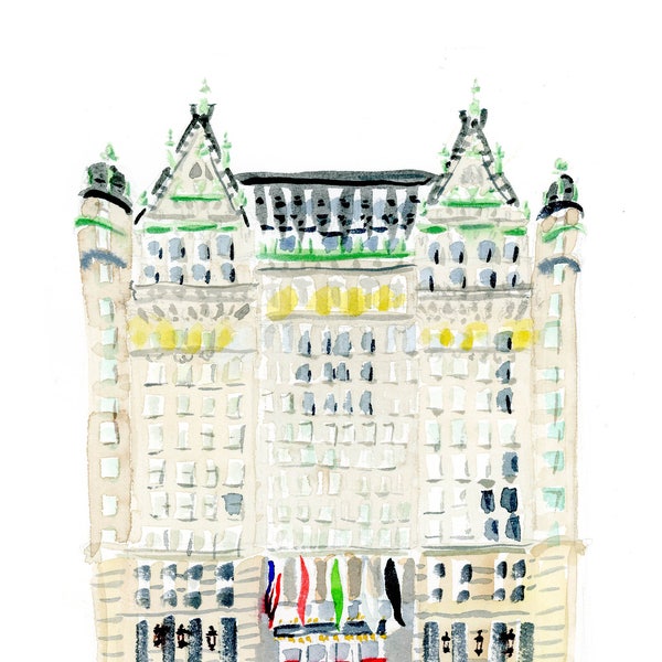 Art Print: The Plaza {NYC art print, travel art, travel wall art, travel print}
