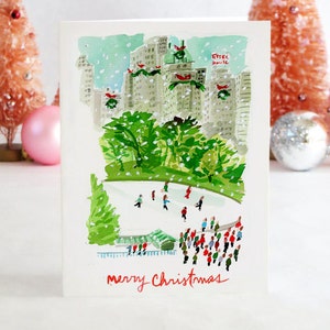 Christmas in Central Park: Set of Illustrated Christmas Cards { Fashion Christmas Card }