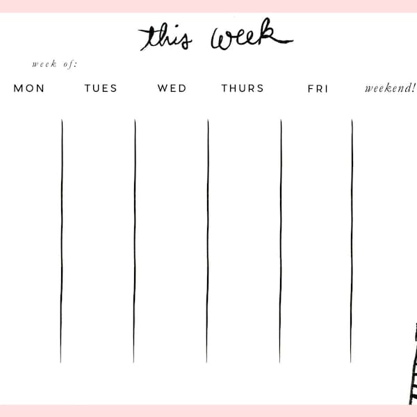 Aperçu de la semaine : t-shirt rayé {bloc-notes, liste de tâches, illustration de mode, organisation de bureau, fournitures de bureau, liste de courses}