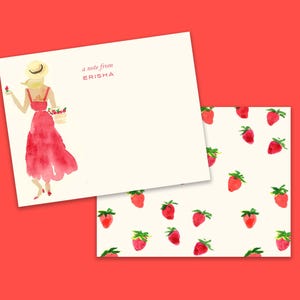 Personalized Stationery Set: Strawberry Picking
