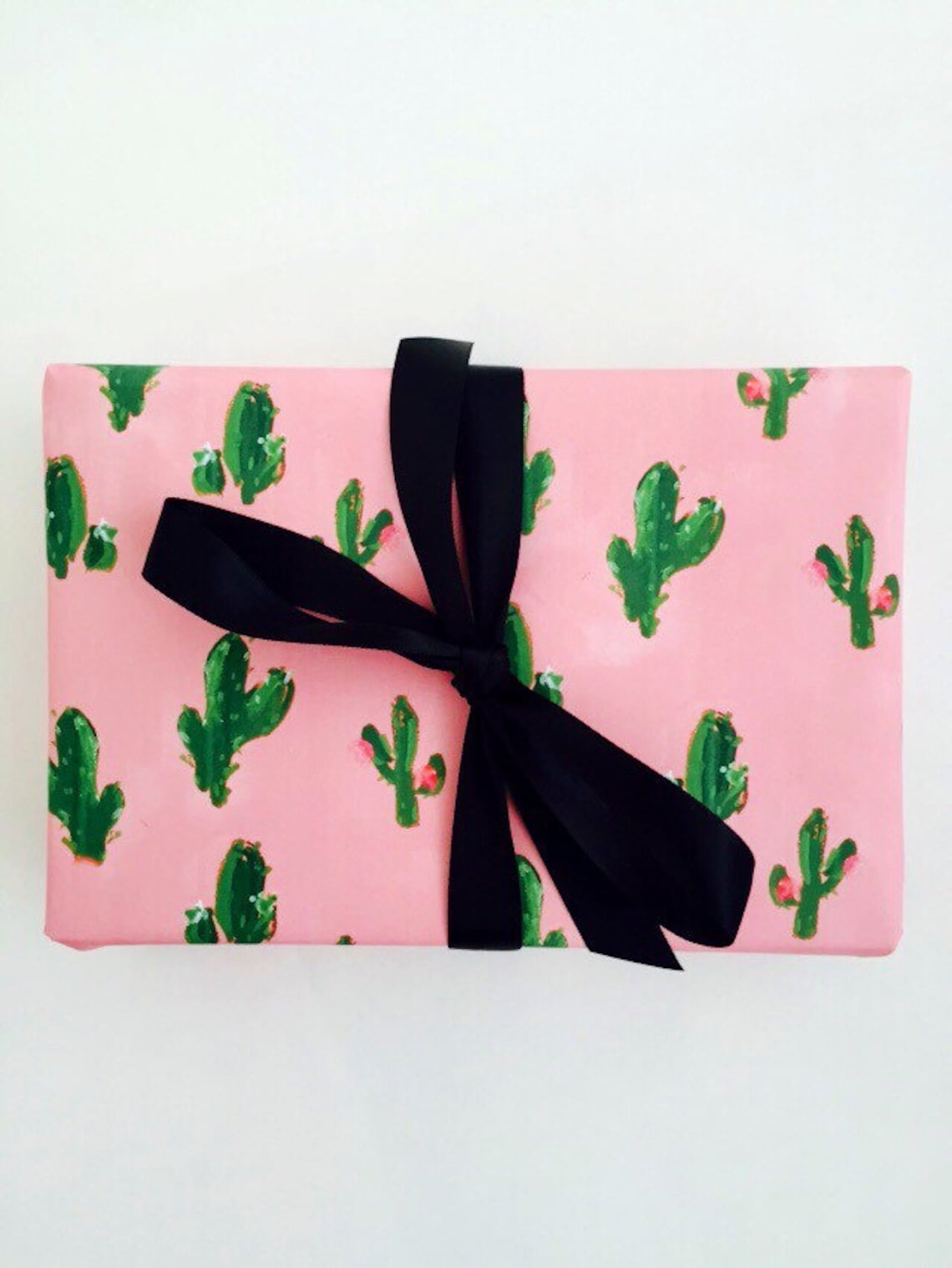 Cute Wrapping Paper: Cactus Desert Print pink and Green - Etsy