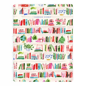 Personalized 8.5x11 Notebook: Bright Bookshelf {Illustrated Notebook, Fashion Notebook, spiral Journal}