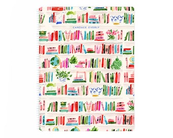Personalized 8.5x11 Notebook: Bright Bookshelf {Illustrated Notebook, Fashion Notebook, spiral Journal}