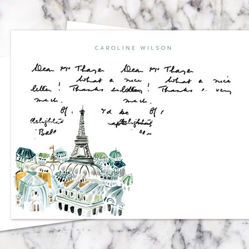 Folded Cards Paris My Sweet stationary Notecards Etsy