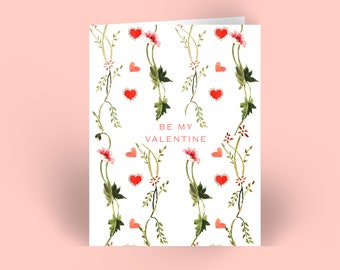 Valentine's Cards: Valentine Vines (Galentines, Folded Card)