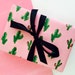 Cute Wrapping Paper: Cactus Desert print (pink and green wrapping paper) {Christmas, Holiday, Birthday, Gift Wrap} 