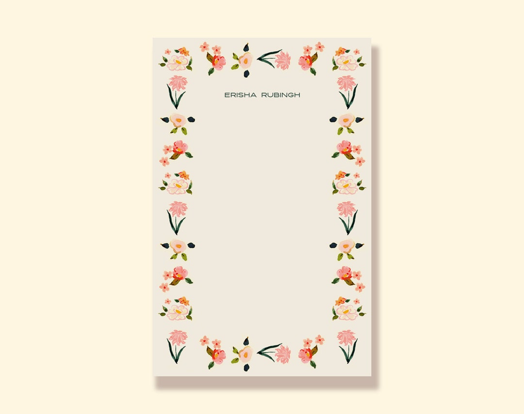 Personalized Notepad: English Garden {paper Notepad, to Do List