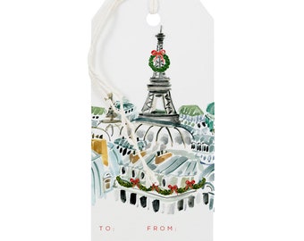 Christmas Gift Tags: Parisian Christmas {Holiday Gift Tags}