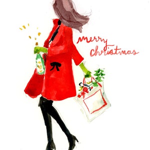 Holiday Christmas Cards: Shoppin & Poppin { Fashion Christmas Card }