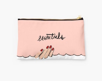 Zipper Pouch Accessory: Essentials {Cute Pencil Pouch, Makeup Pouch, Cosmetic Case}