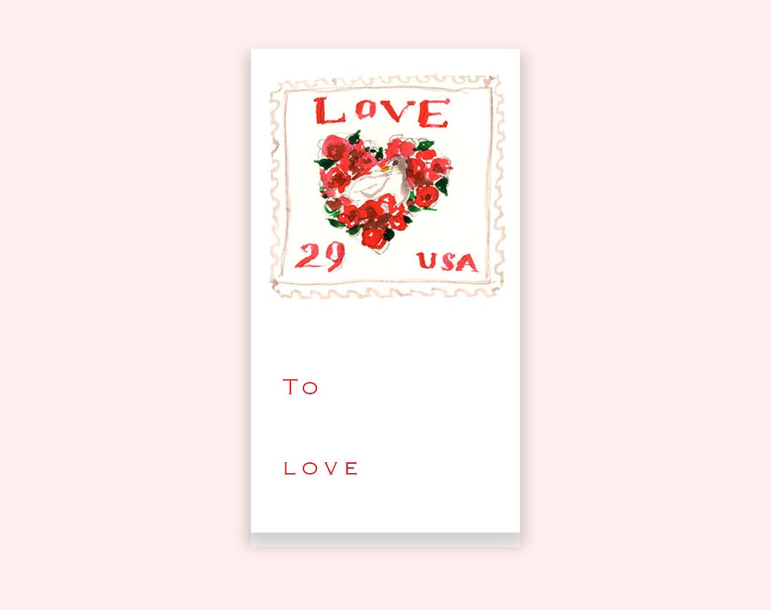 Mini Stickers: Vintage Love Stamp - Etsy