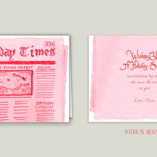 Holiday Times: Set of Illustrated Christmas Cards { Fashion Christmas Card } (Holiday Hotel)