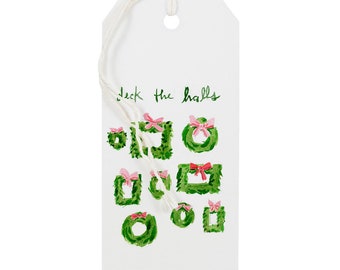 Christmas Gift Tags: Deck the Halls Wreaths {Holiday Gift Tags}