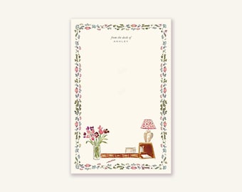 Cheerful Desk Pad {To Do List, Fashion Illustration, Office Organization, Office Supplies, Grocery List}